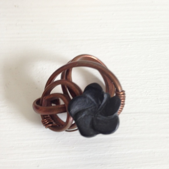 Funky copper ring from Egypt - approx sz 6 - Picture 1 of 3